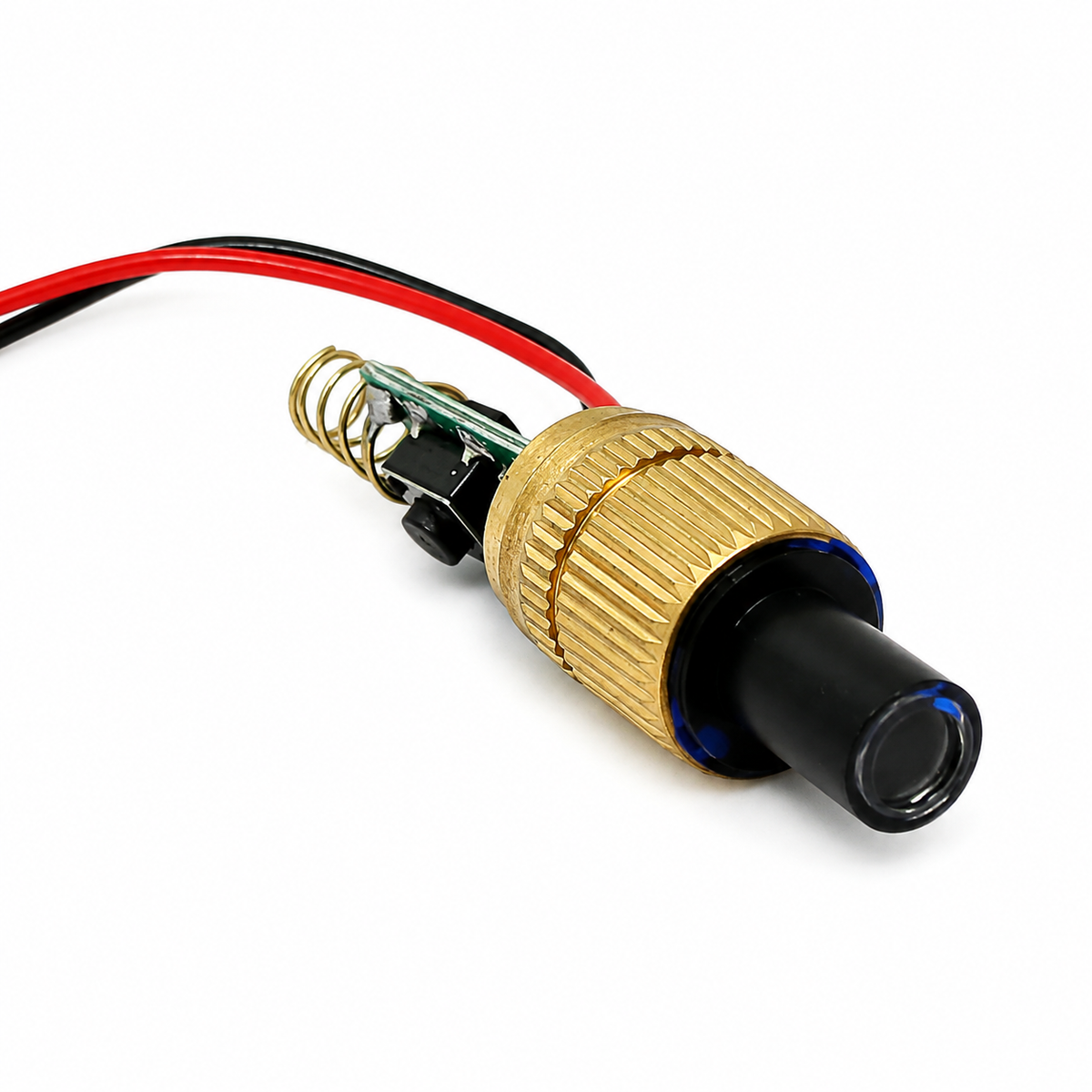 532nm 50mW Green Dot Laser Module 3V DC 13x48mm with Switch & Spring