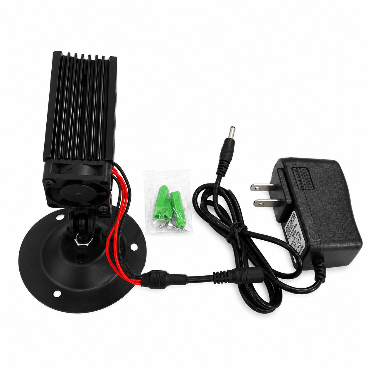 532nm Green Laser Module with power adapter and mounting bracket