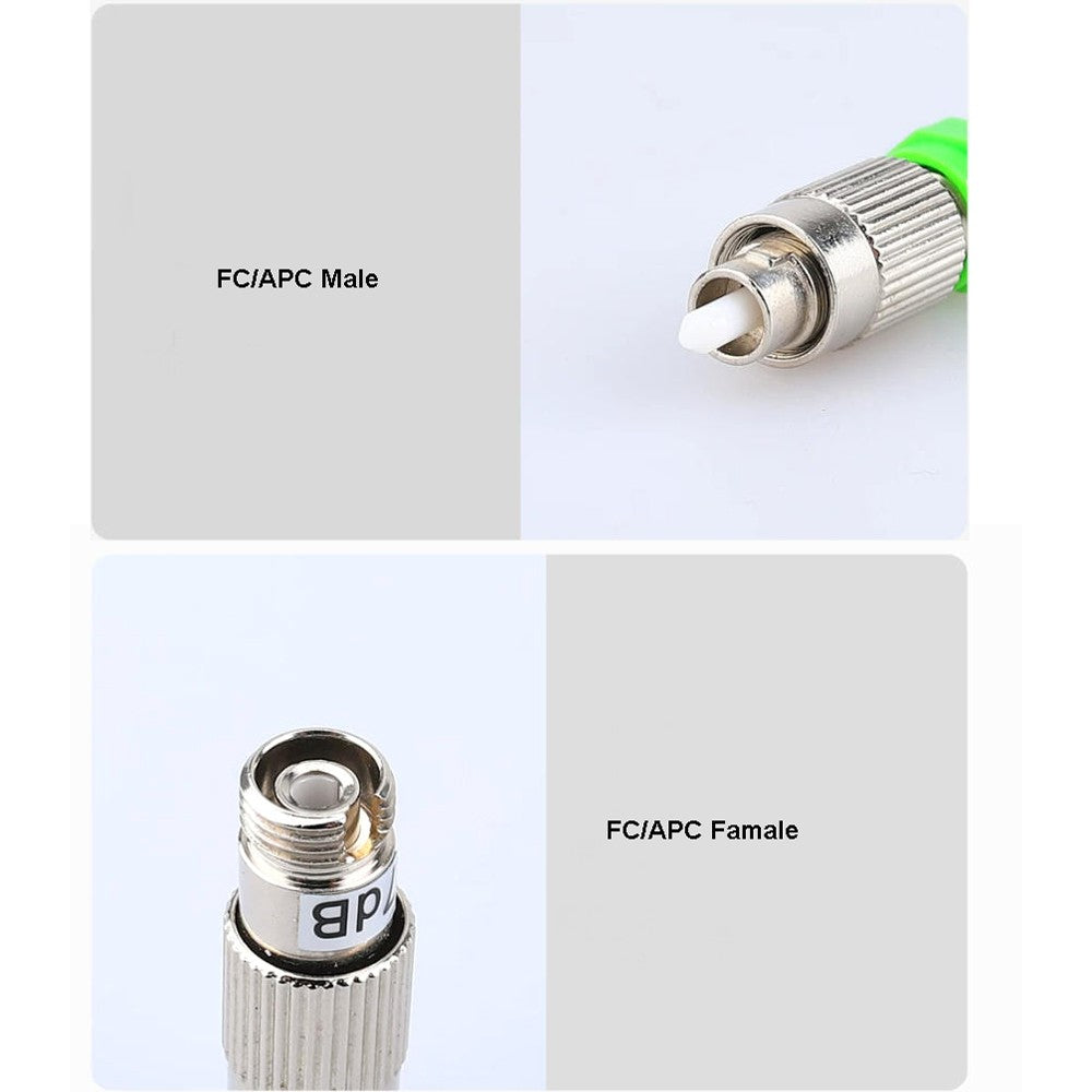 SM Single Mode FC/APC Round Male Female Fixed Fiber Optic Attenuator 1‑20dB