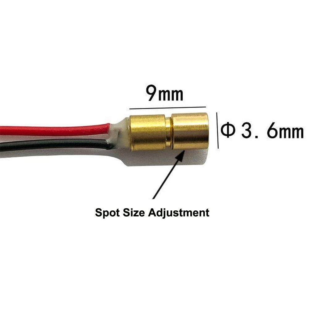 Φ3.6×9mm 5mW 650nm Small Size Dot Red Light Laser Module Positioning Laser Head