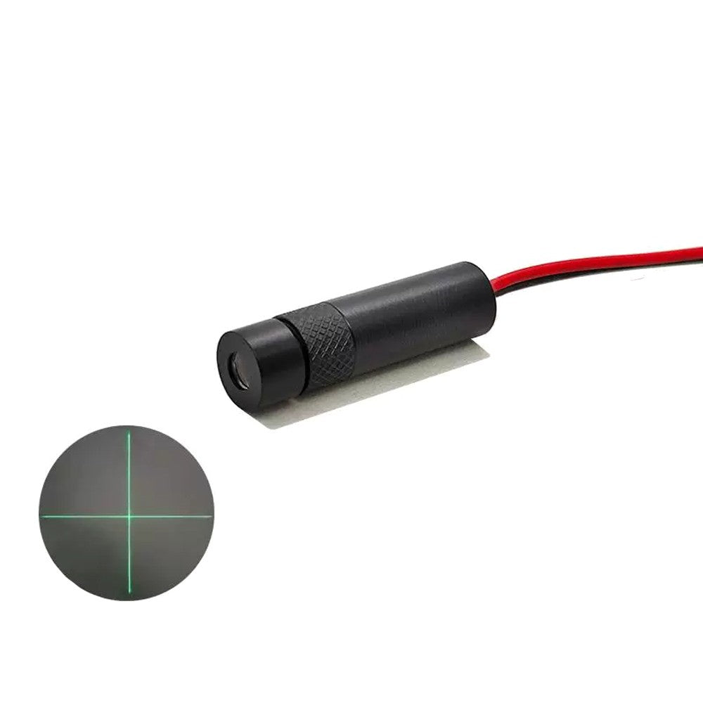 Φ8X30mm 515nm 520nm 1mW 5mW 10mW Adjustable Focus Cross‑Line Green Laser Module