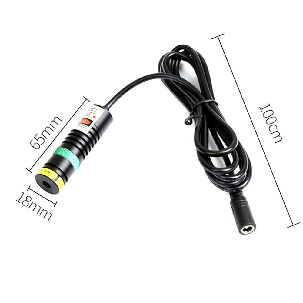 18x65mm 520nm 10mW 30mW 50mW 80mW Line 110° Adjustable Focus Green Laser Module