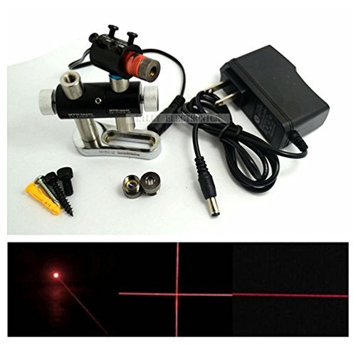 650nm 660nm Adjusted Red Laser Line Dot Cross Laser Diode Module 3V-5.5V Laser Dot/Line/Cross Module Focusable 13mmx42mm with US Power Adapter and Heatsink