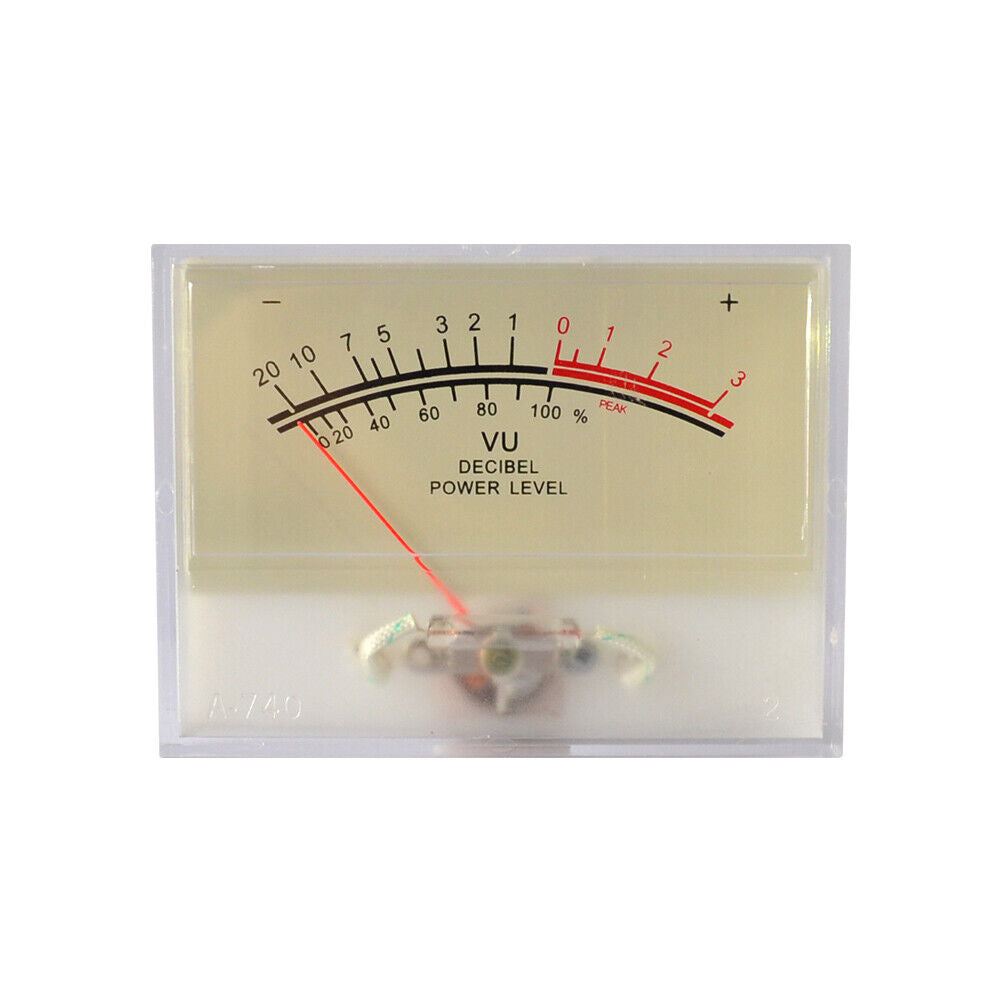 1pc SD-740 Panel VU Meter 510uA 650Omega 80x60mm 12V Amber Lamp