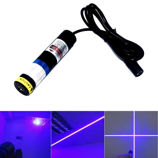 20x90mm 405nm Dot/Line/Cross Adjustable Focus Blue Purple Light Waterproof Laser