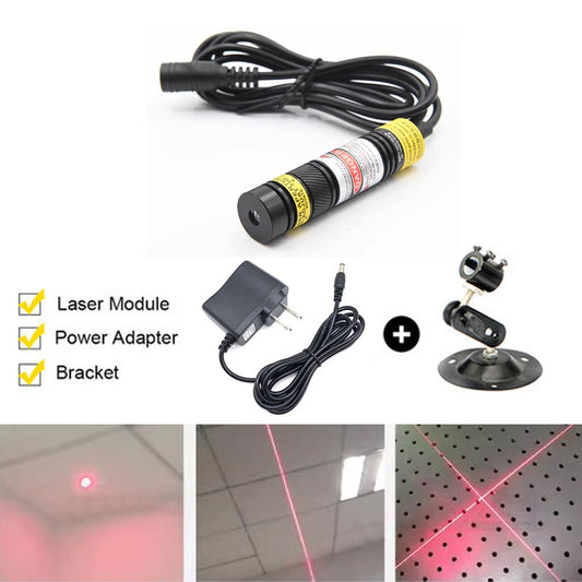 Red 648nm 650nm 660nm 50mW Dot Line Cross Laser Module 16x68mm w/Adapter DIY