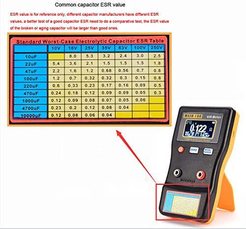 Smart Digital Display Range Tester Electrolytic Capacitance ESR Resistance Meter