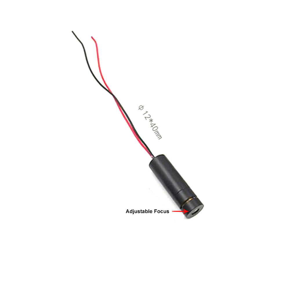 650nm 5mW 12x40mm 12V 24V Adjustable Red Dot Line Cross Laser Locator Module