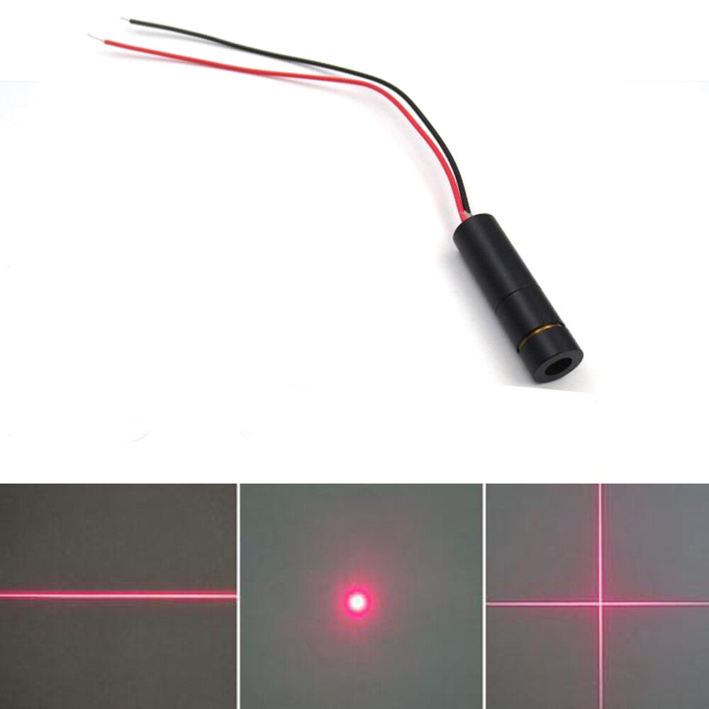 650nm 5mW 12x40mm 12V 24V Adjustable Red Dot Line Cross Laser Locator Module