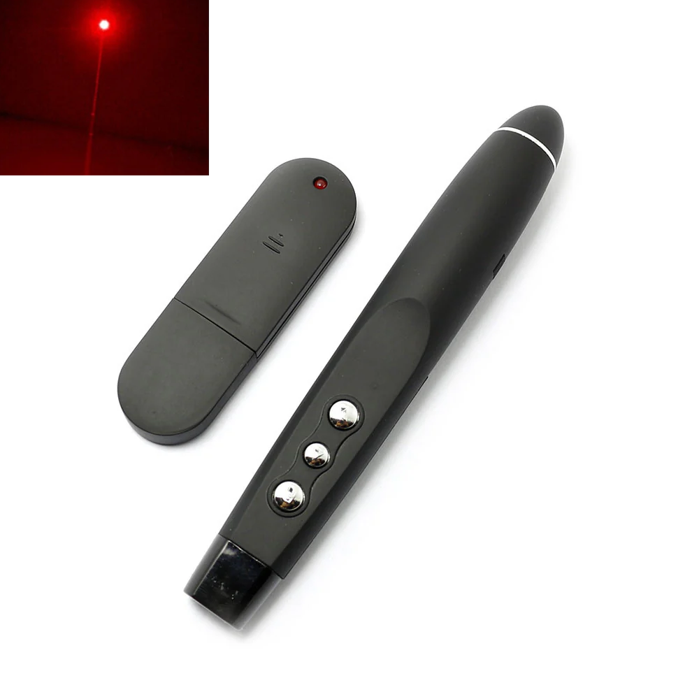 Wireless Presentation Clicker with 650nm Red Laser Pointer | USB PowerPoint Presenter Remote