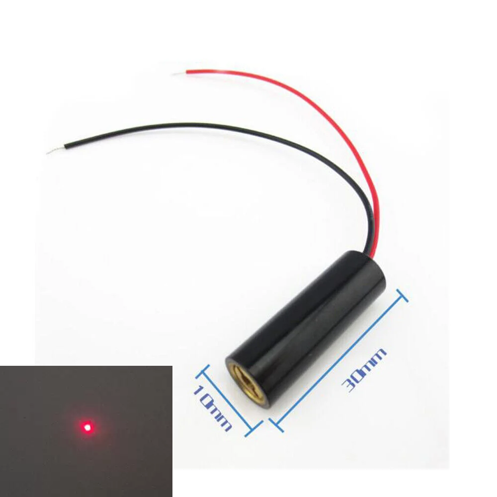 650nm Red Laser Module – 0.4mW 1mW 5mW Dot Line Cross, 10×30mm