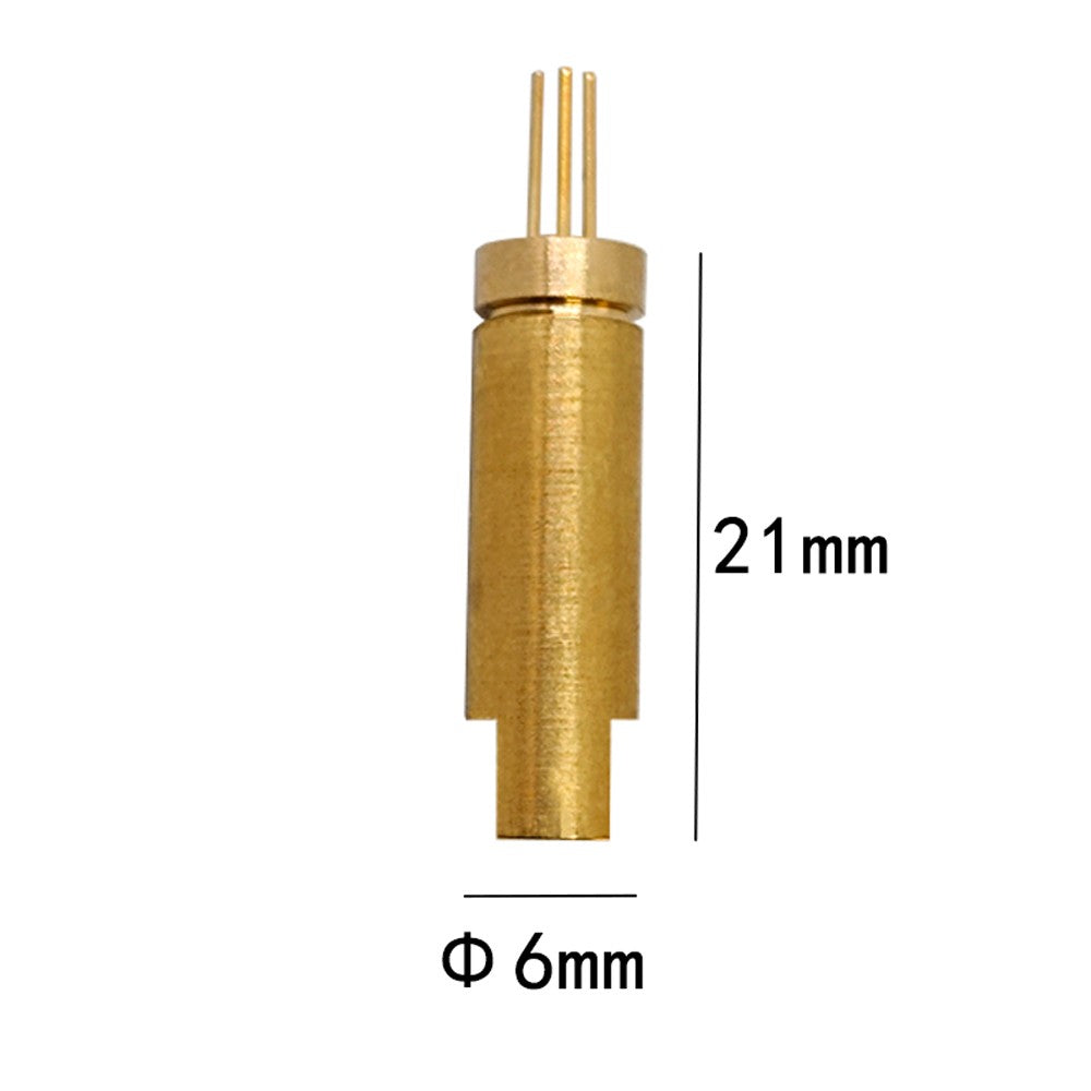Φ6X21mm 650nm 5mW 10mW Three Pin Straight Insertion Without Driver Laser Module