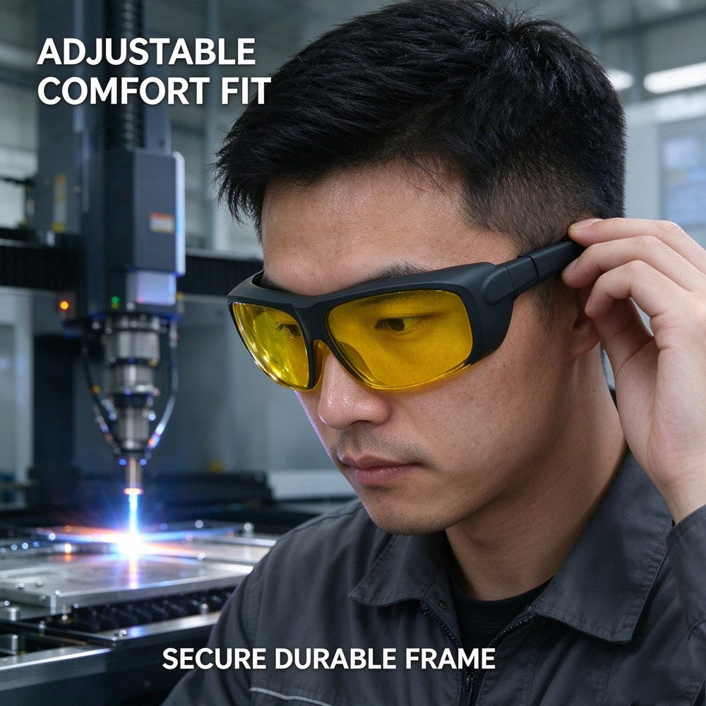 200-460nm OD6+ Laser Safety Glasses | 450nm Blue UV Laser Protection Goggles for Laser Engraving & Laser Dentistry CE EN207 LB5