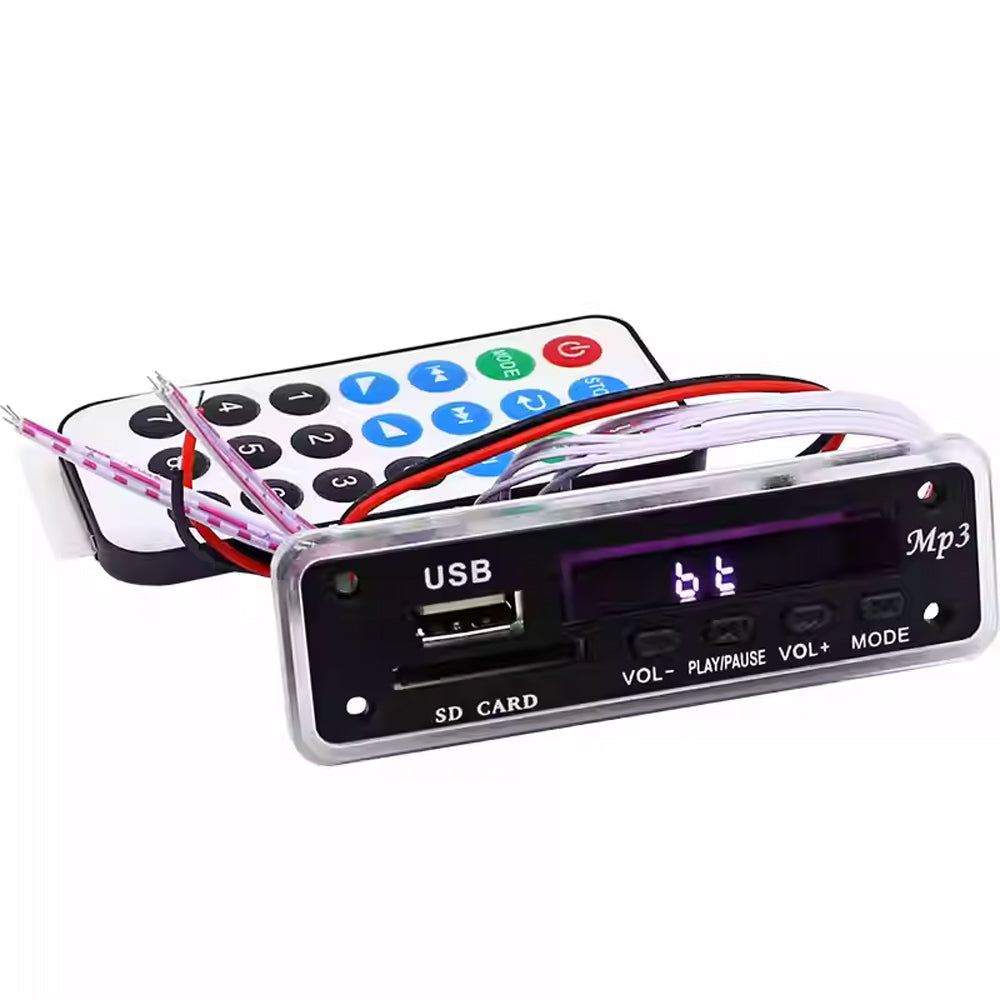 5V 12V MP3 Decoding Board Module FM/USB /Audio Decoding Board (SD Card Slot)