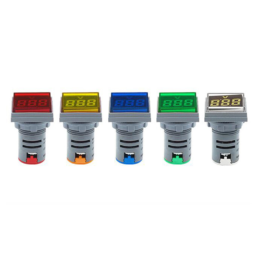 22mm digital display AC DC voltage ammeter frequency thermometer indicator light