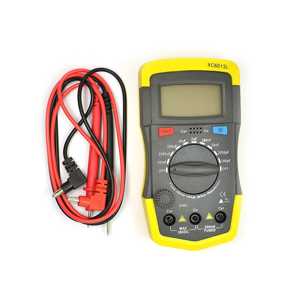 LCD Digital Capacitance Meter Multimeter Capacitor Tester mF uF Circuit Gauge