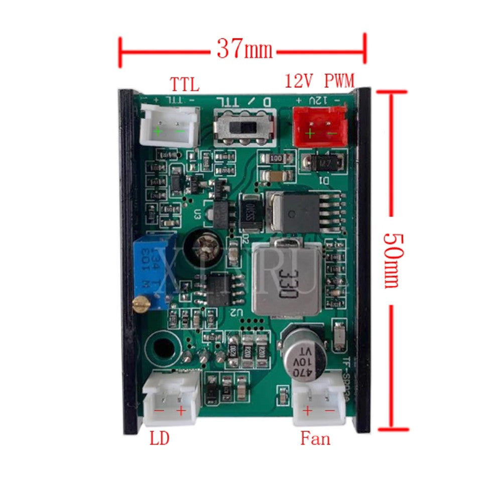 450nm High Power 12V Laser Module Blue Laser Engraving Machine Accessories w/TTL