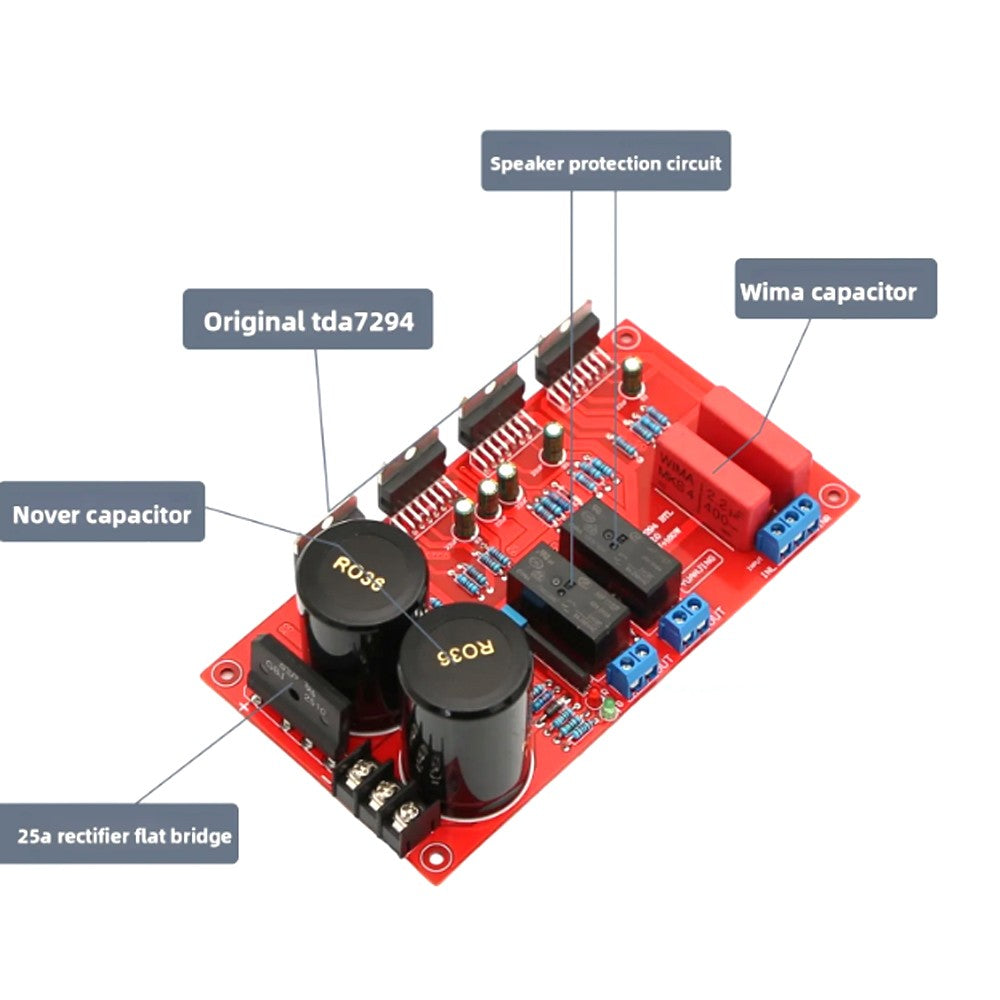 TDA7294 150W+150W High Power Amplifier w/ BTL HIFI Audio Board For Home Theater