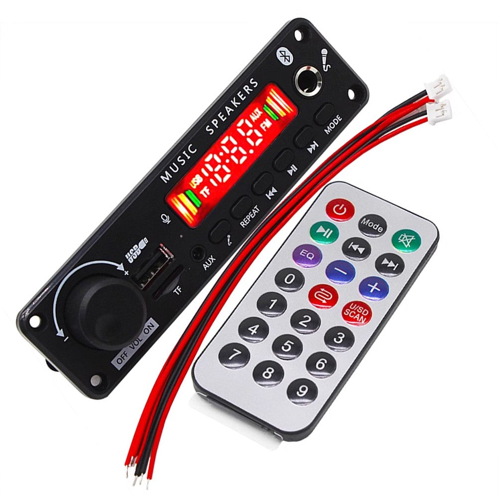 2x25W DC12V Bluetooth MP3 DIY Audio Decoder Board w/ Recording Calling Reception