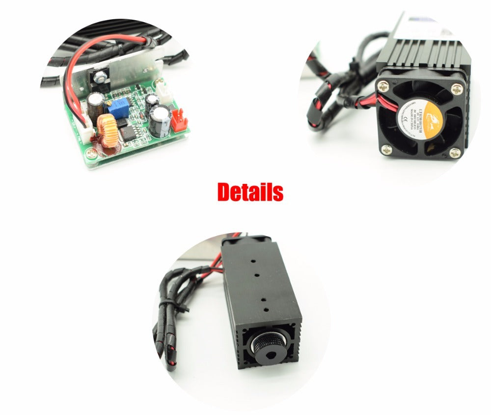 450nm 2500mw Blue-violet Laser Tube 12V High-power Laser engraving machineNew