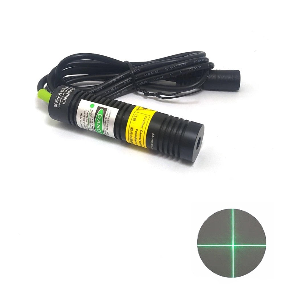 New Green Cross Laser Diode Module 532nm 50mw 3-5V 18x75mm w/ AC Connecter Lazer