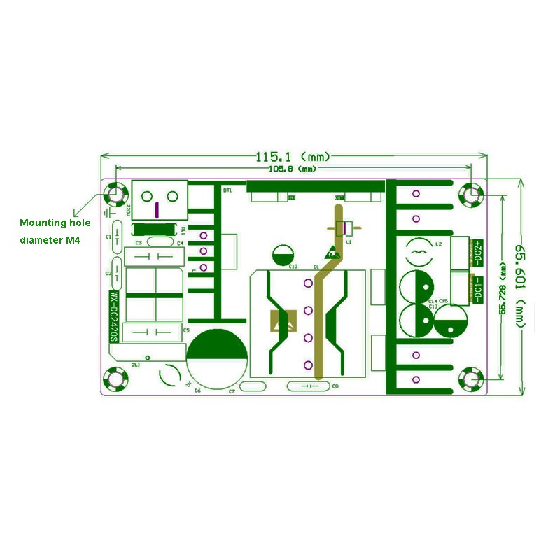 AC-DC Isolated Dual Channel Power Board Module 12V12A/5V5A Switching Supply