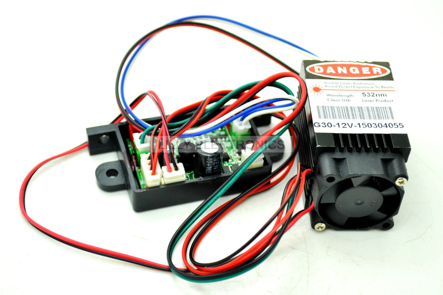 12V 532nm 50-70mw Green Laser Dot Diode Module with FAN TTL Working Long DIY