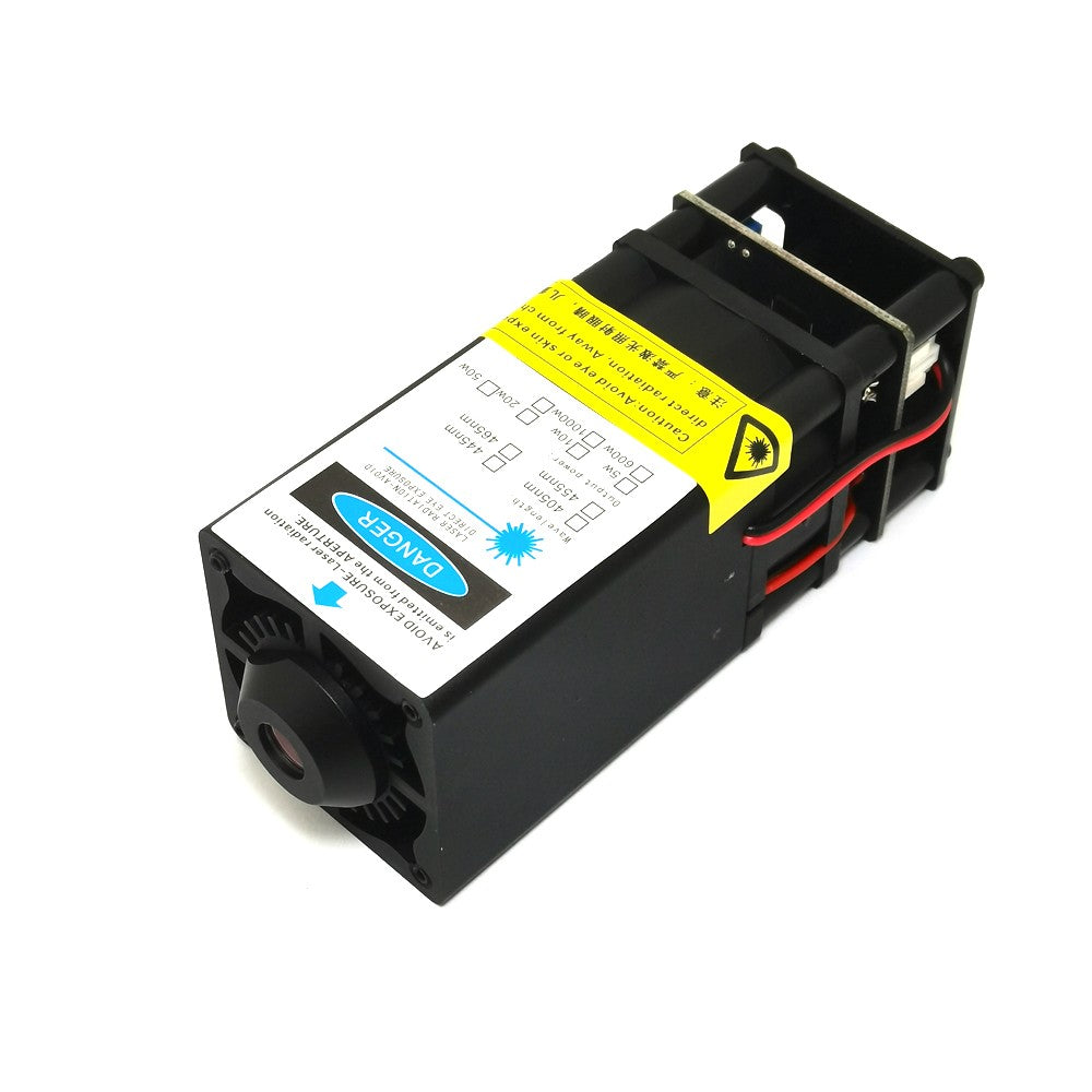 450nm 455nm 5W New Laser Engraving Cutting Fixed Focus Module Group PWM Modulation 12V Cutting 5mm Wooden Board