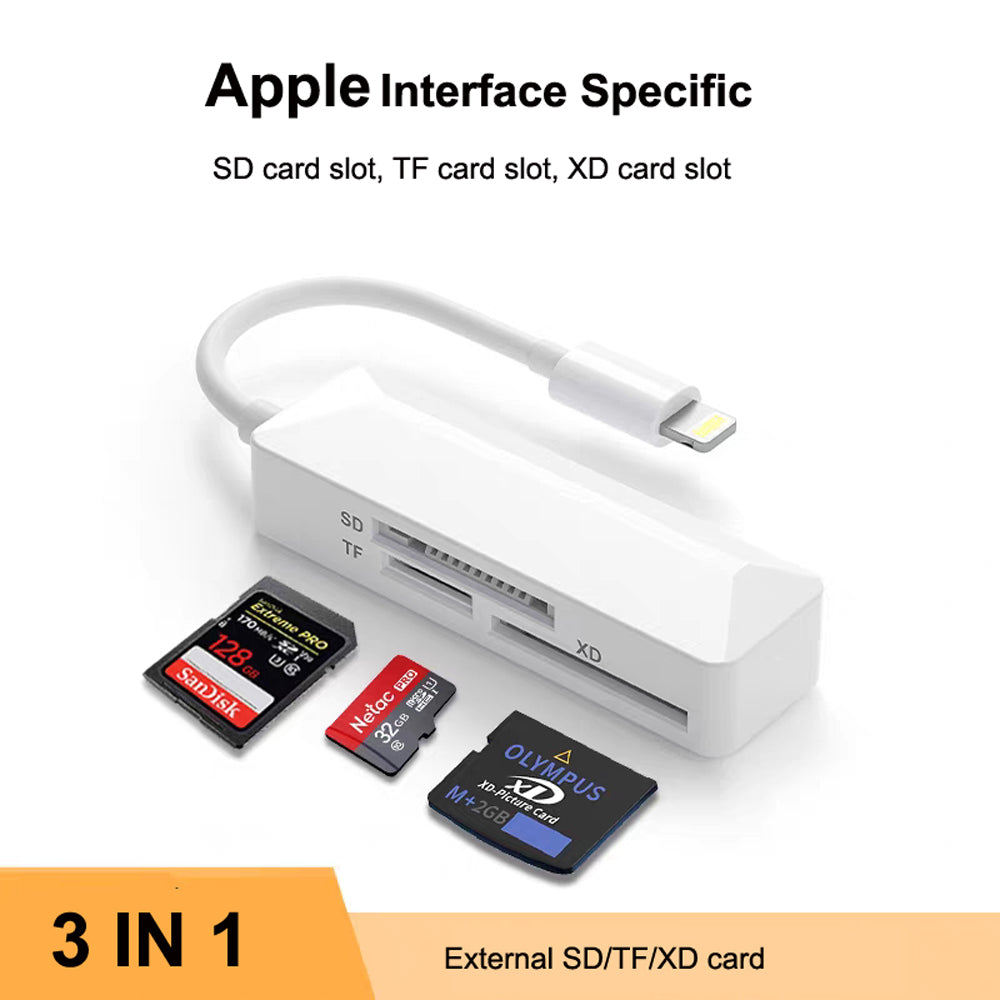 Multi functional Integrated Computer XD Card Reader Suitable for Olympus/iPhone OTG Converter CCD/SD/TF/MS Card