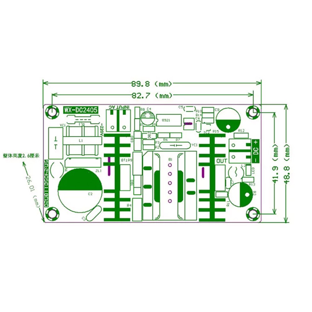 AC-DC Switching Power Bare Board | AC110/220V to DC12V 4A 50W Power Module