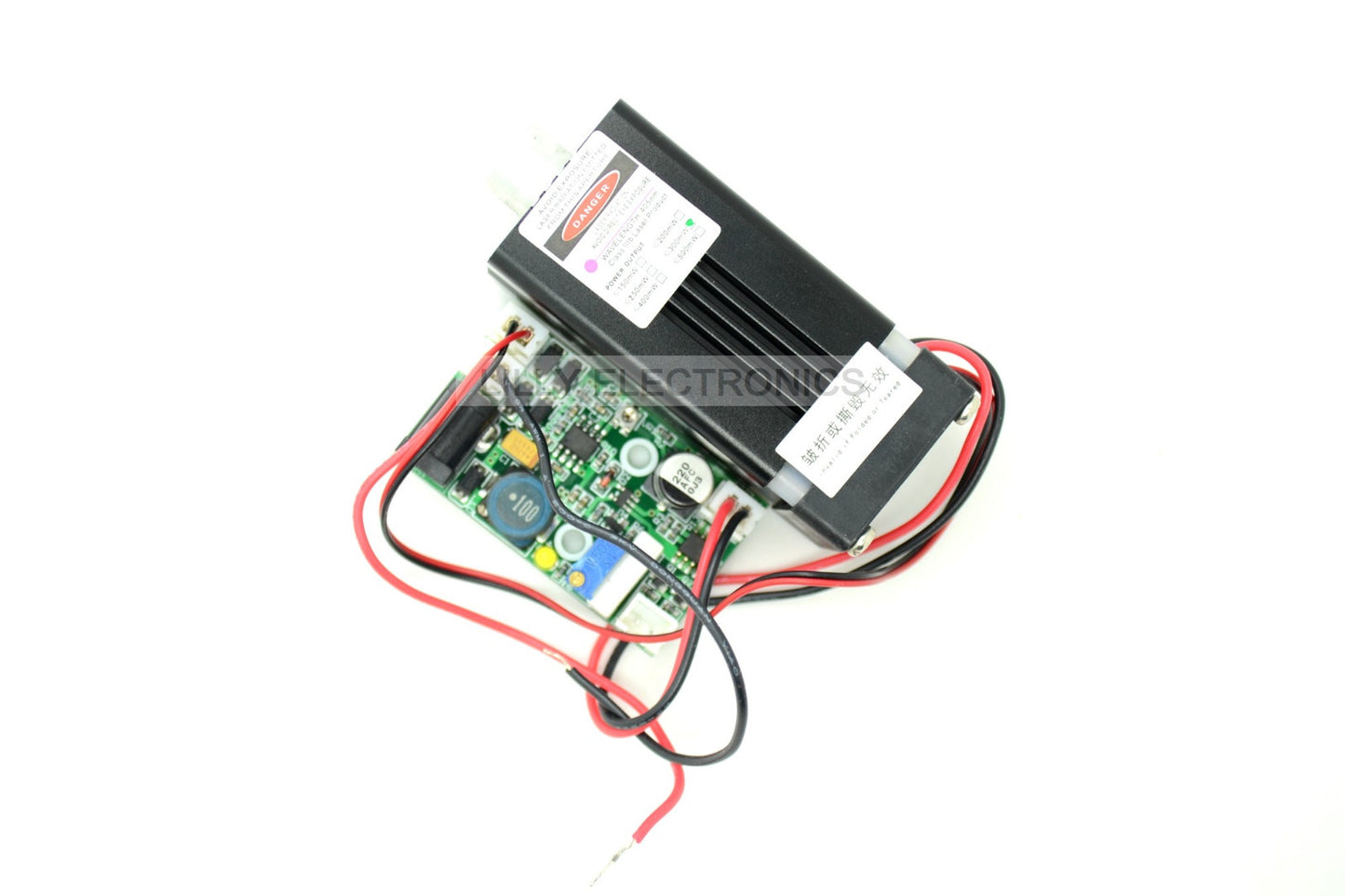 405nm 300mW 12V Violet-Blue Diodes Adjusted Laser Dot Module w/TTL & Fan Cooling