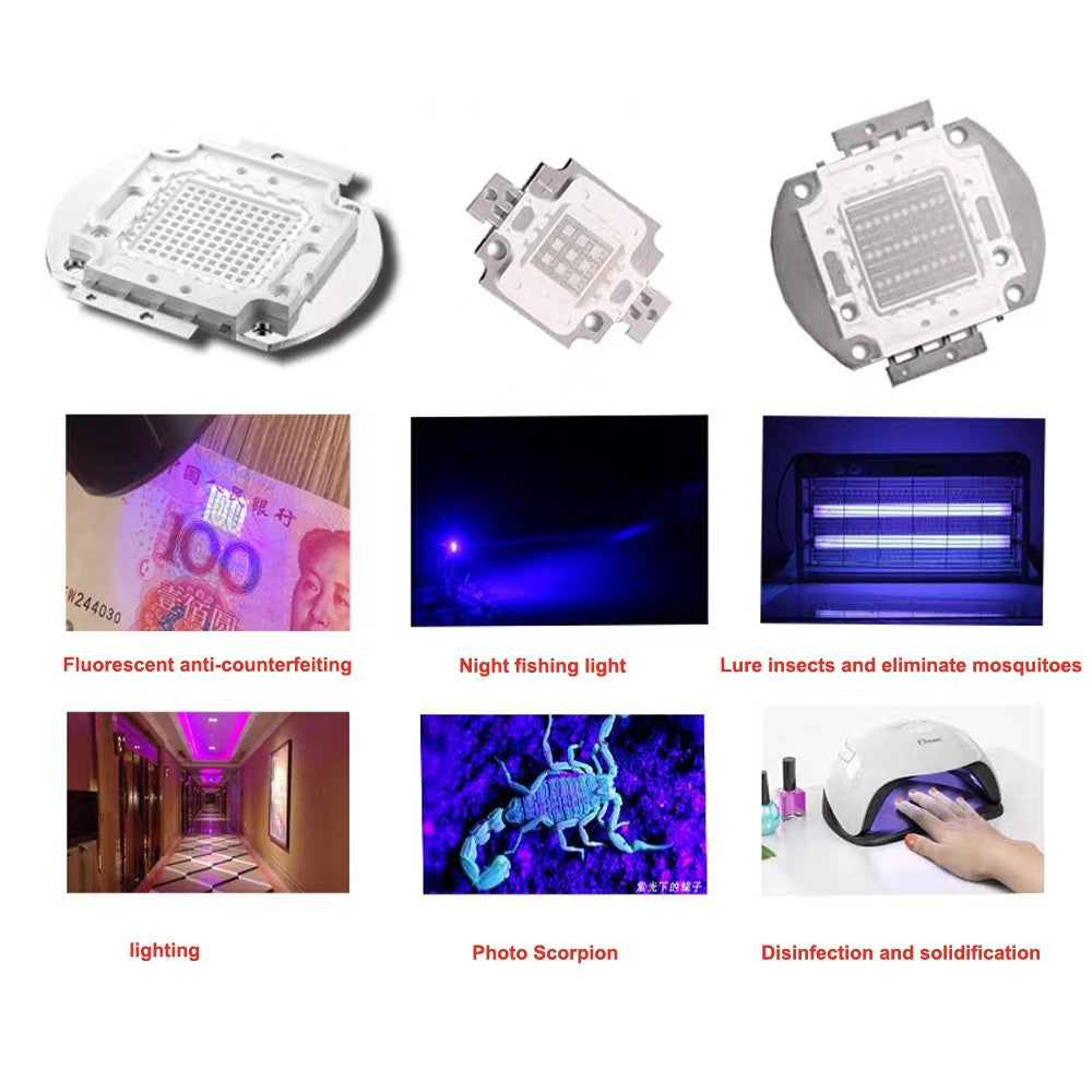 UV Curing Lamp 365nm-430nm LED Purple Fluorescent Sterilization Detection Tool