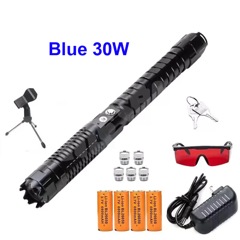 445nm 450nm Focusable Blue Laser Pointer, High Power Laser Igniter, Outdoor Hunting Accessories