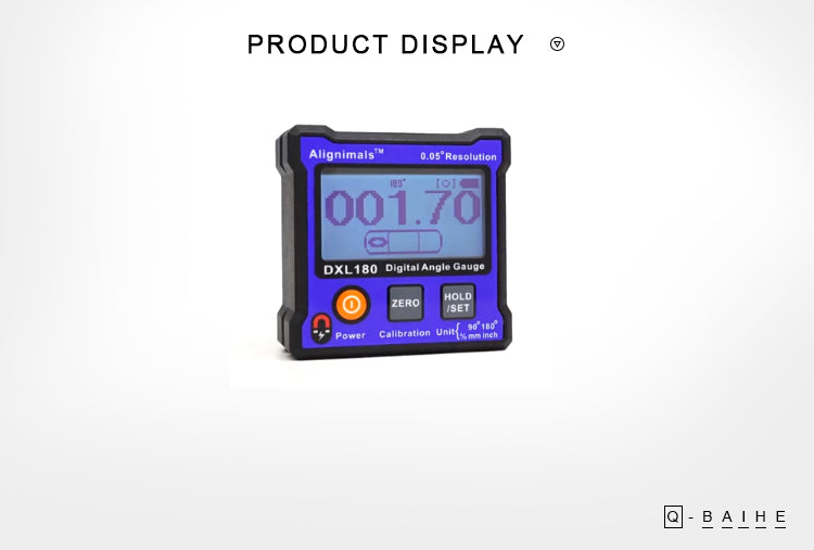 DXL180/DXL180C Dual Axis 0.05° Resolution Meter Digital Angle Inclinometer 180°