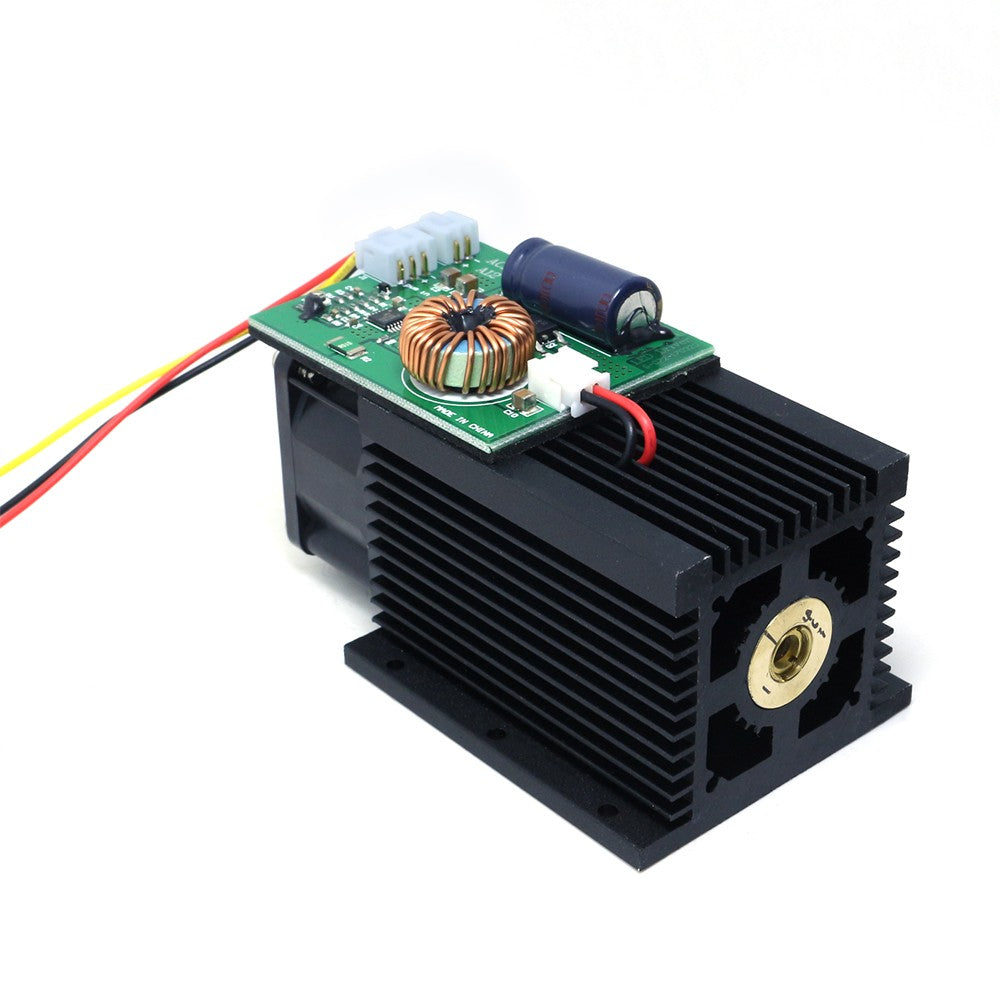 High Power Laser 15W 450nm Blue Laser Module Carving w/ TTL