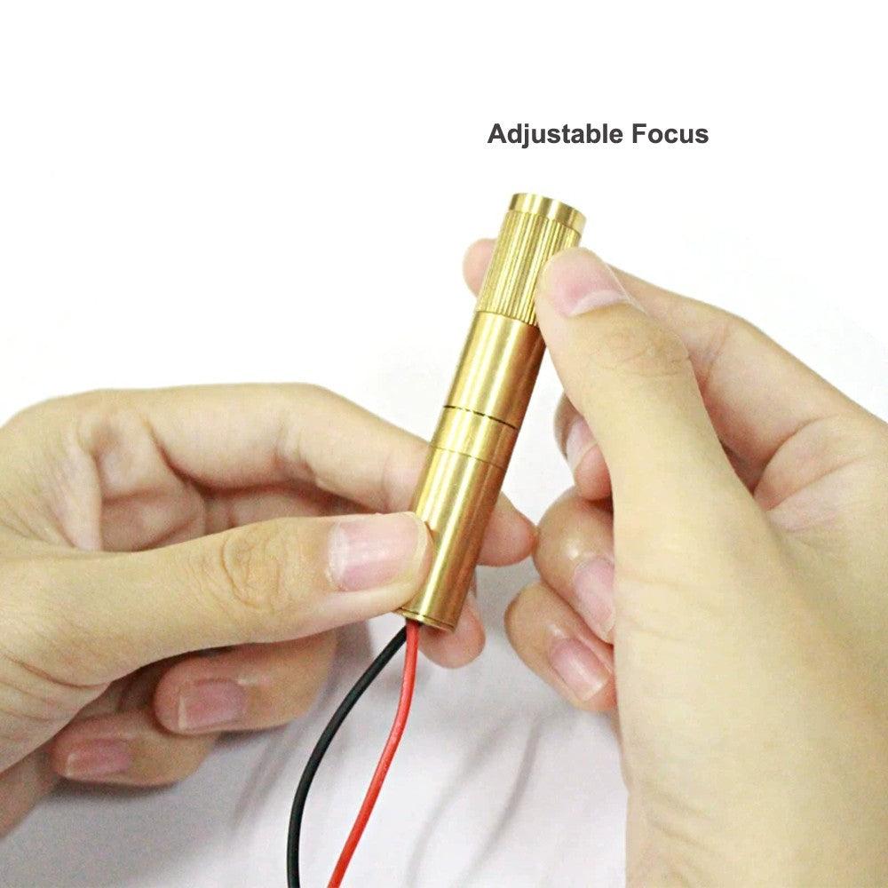 532nm 100nW Green Dot & Line Laser Module, Adjustable Focus Green Laser Marker for Positioning & Marking