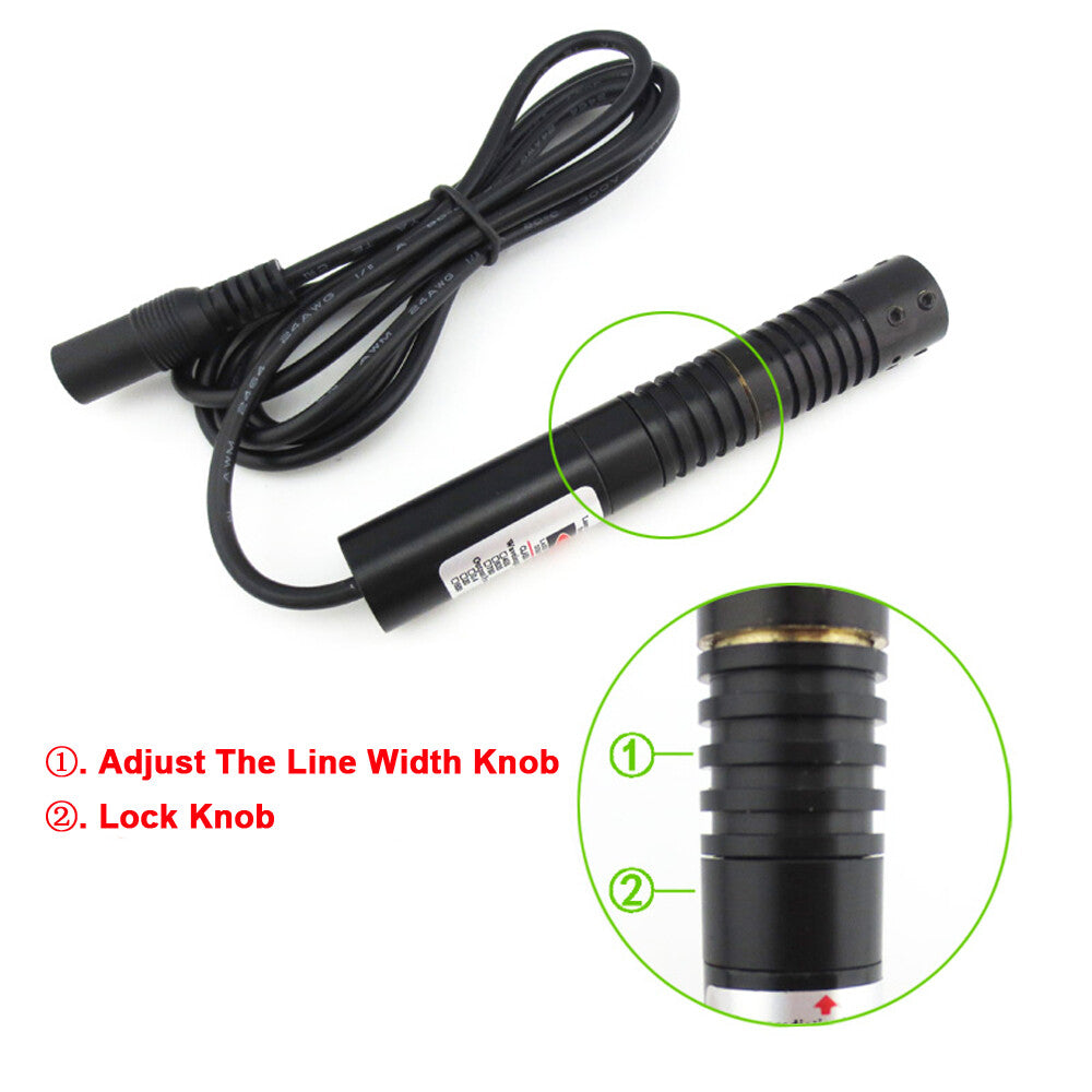 650nm 100mW Red Large Circle Laser Module 16X90mm W/Heatsink Adapter US/EU/AU/UK