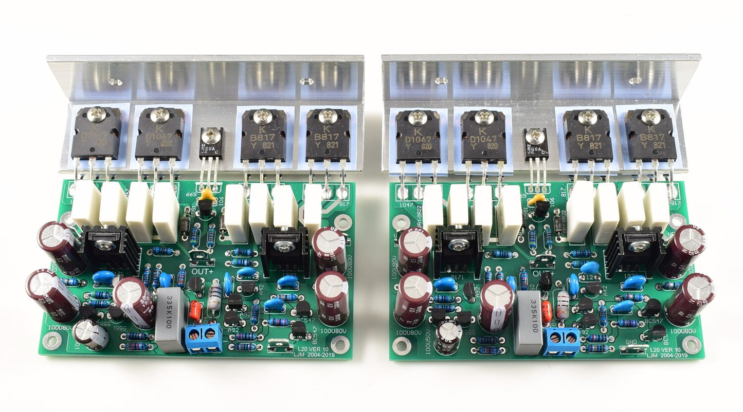 L20 Power Amplifier Board 2-channels Dual Boards 200W 8R V10 DC +-12V to +-65V