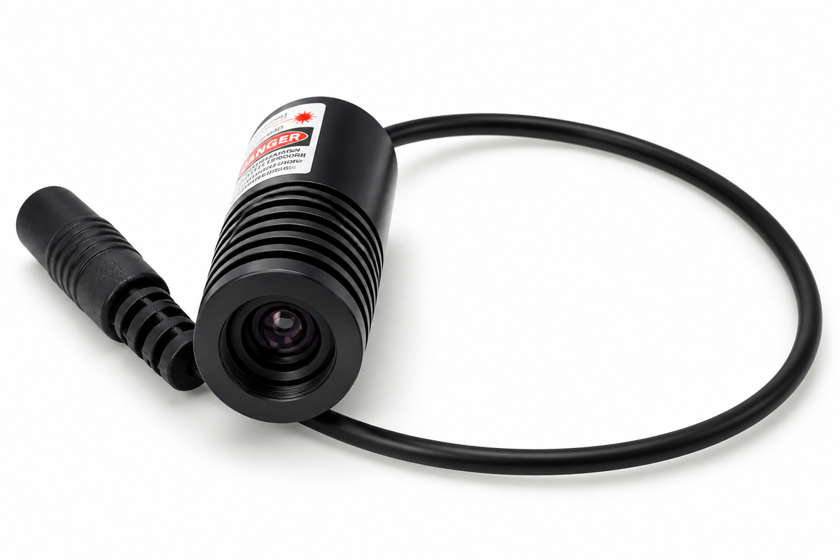 808nm 200mW Infrared Laser Dot Module – Focusable, 5V, with Optional Mount & Power Adapter