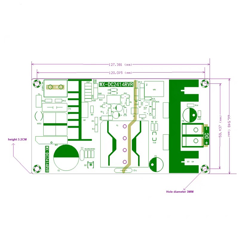 150W Switch Power Supply 220V to DC3-24V Adjustable With Digital Display