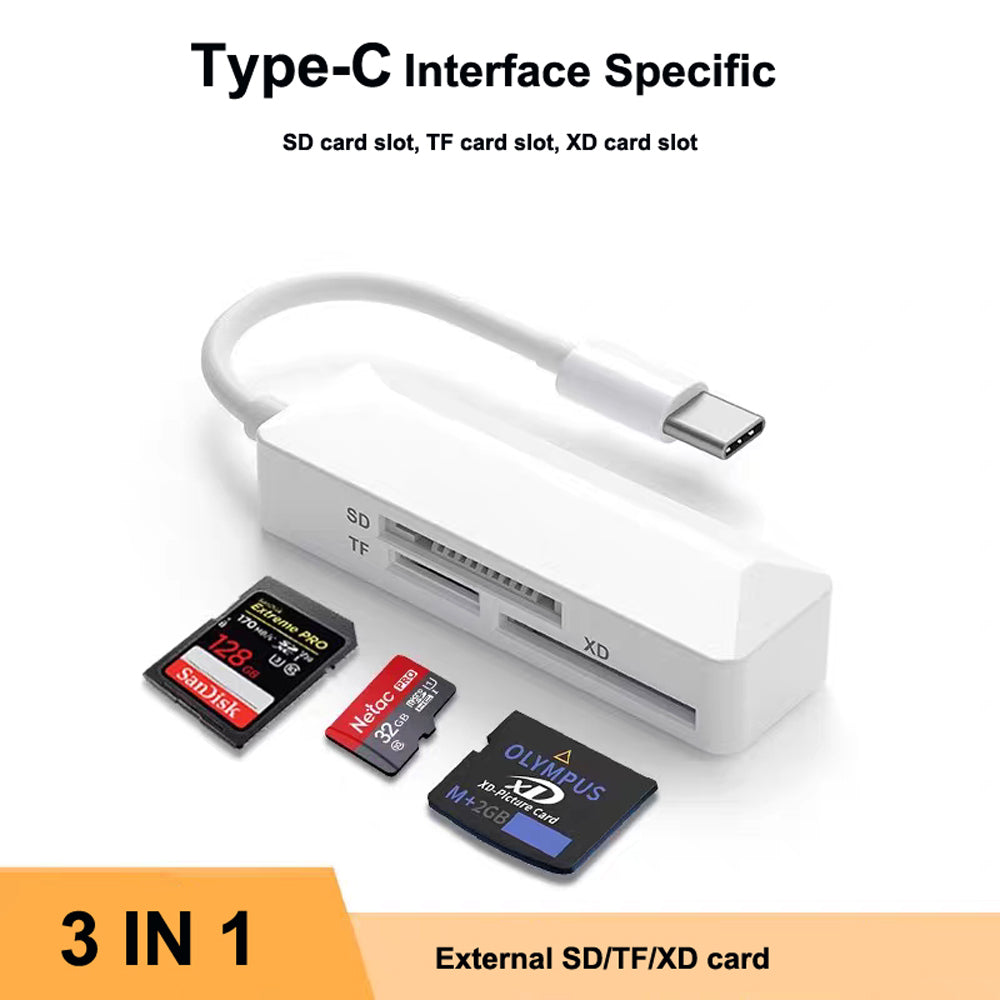 Multi functional Integrated Computer XD Card Reader Suitable for Olympus/iPhone OTG Converter CCD/SD/TF/MS Card