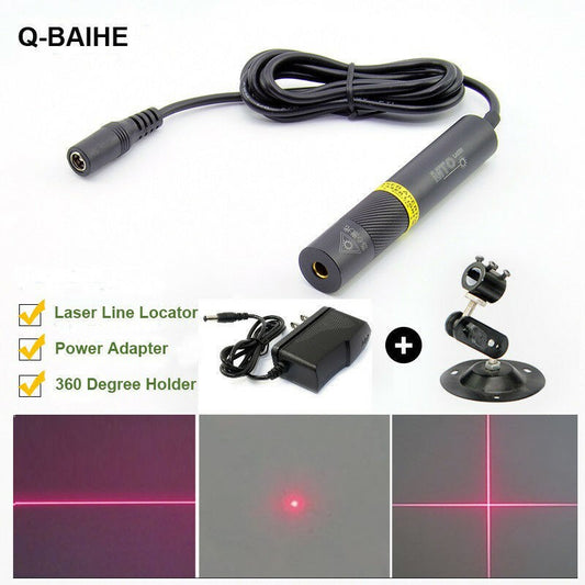 Red 648nm 650nm 10mW Laser Dot Line Cross Diode Module with Adapter & Holder 16*88mm