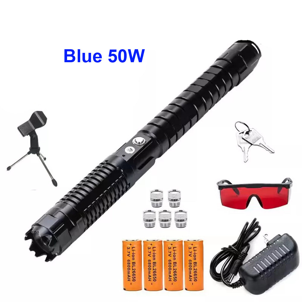 445nm 450nm Focusable Blue Laser Pointer, High Power Laser Igniter, Outdoor Hunting Accessories