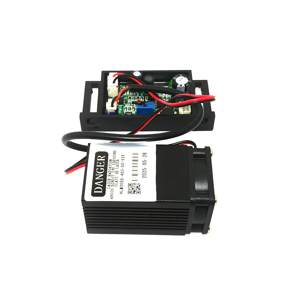 445nm 450nm 50mW 12V Blue Ray Laser Dot Module with Driver out +TTL+ Fan Cooling