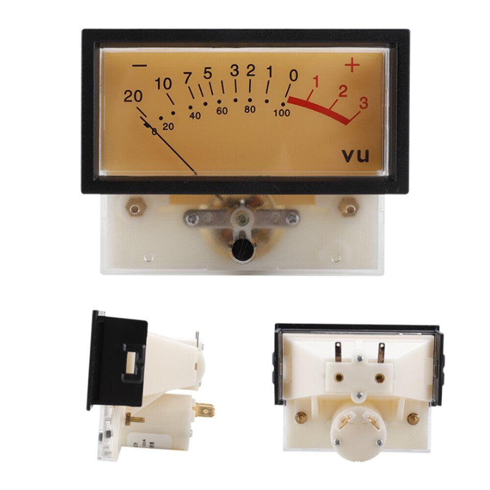 VU Level Audio Meter High Internal Resistance LED Backlight Pointer Meter 500UA