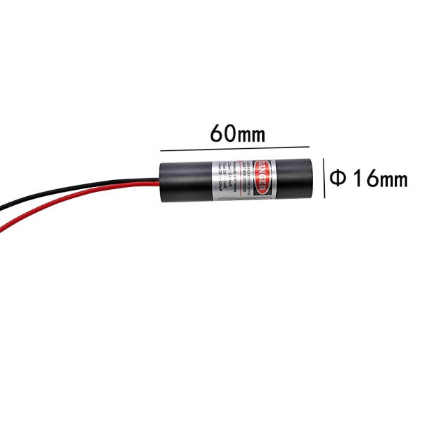 12V-24V Φ16X60mm 532nm 20mW 50mW 80mW Green Fixed Focus Dot Line Laser Module