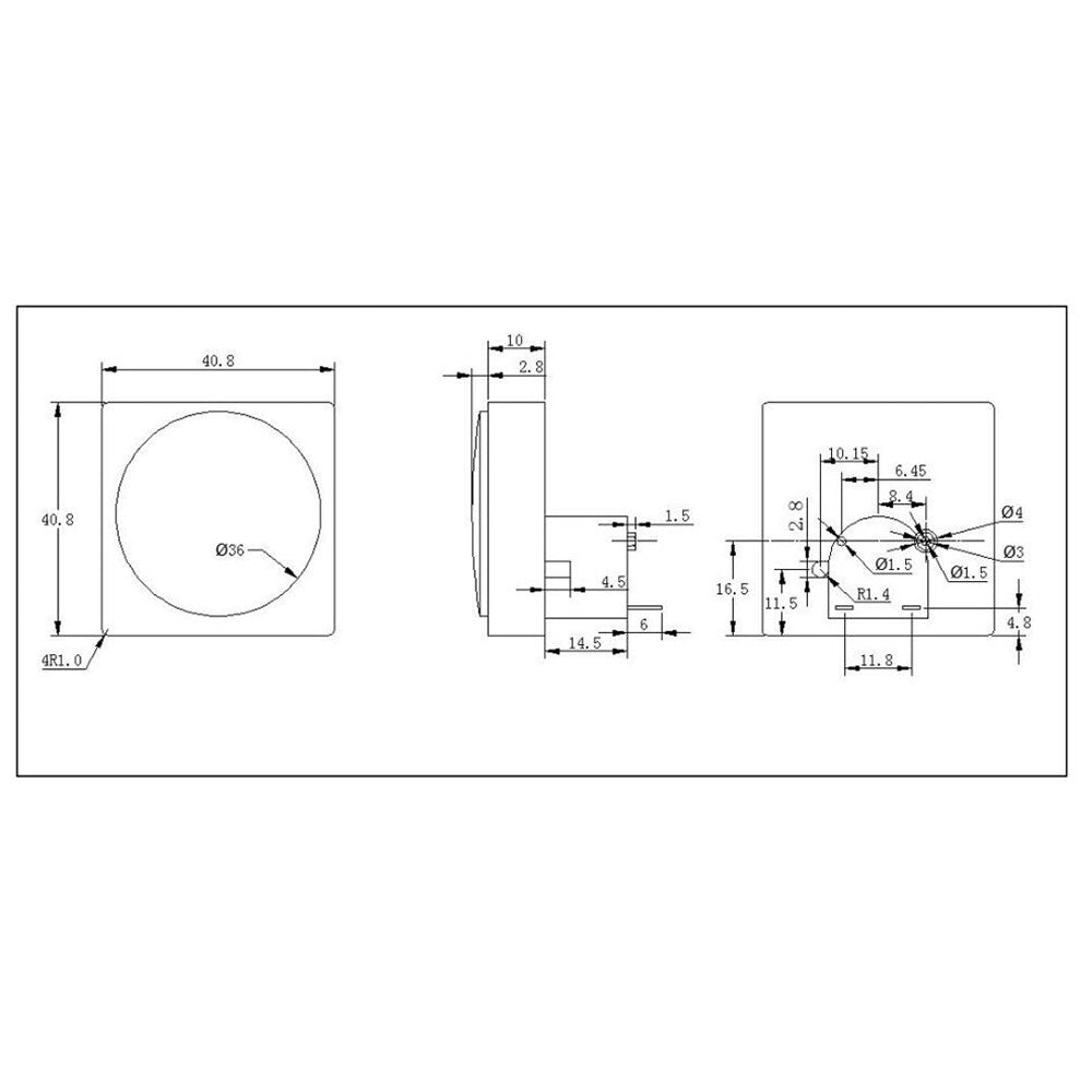 SD-H-R36 Panel Meters Sound Measuring Instrument (DC 500uA) for Audio Equipment