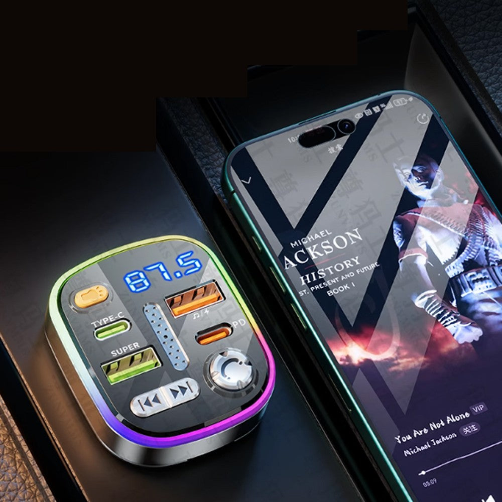 Car Bluetooth Receiver With Lossless Sound Quality MP3 Player Conversion Cigarette Car Charger Super Fast Charging