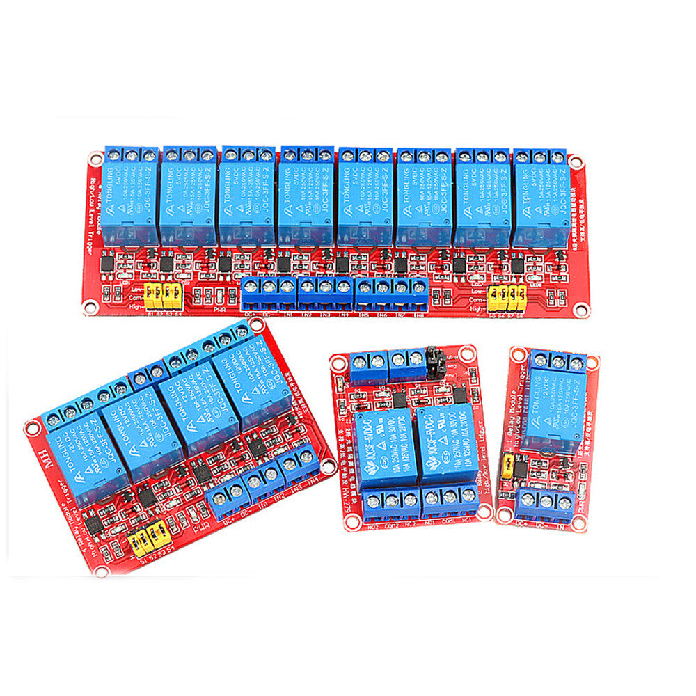 1/2/4/6/8 Relay 5V/12V/24V With Optocoupler Isolation Support High And Low Level