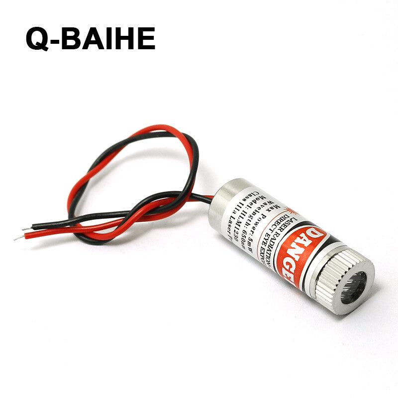 New 650nm 5mW Red Laser Dot Line Cross Diode Module 12x35mm w/ Cap & Driver in